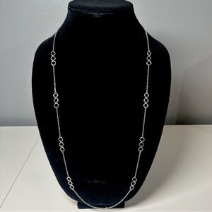 Sterling Silver Italy (925) Necklace with Circle Accents